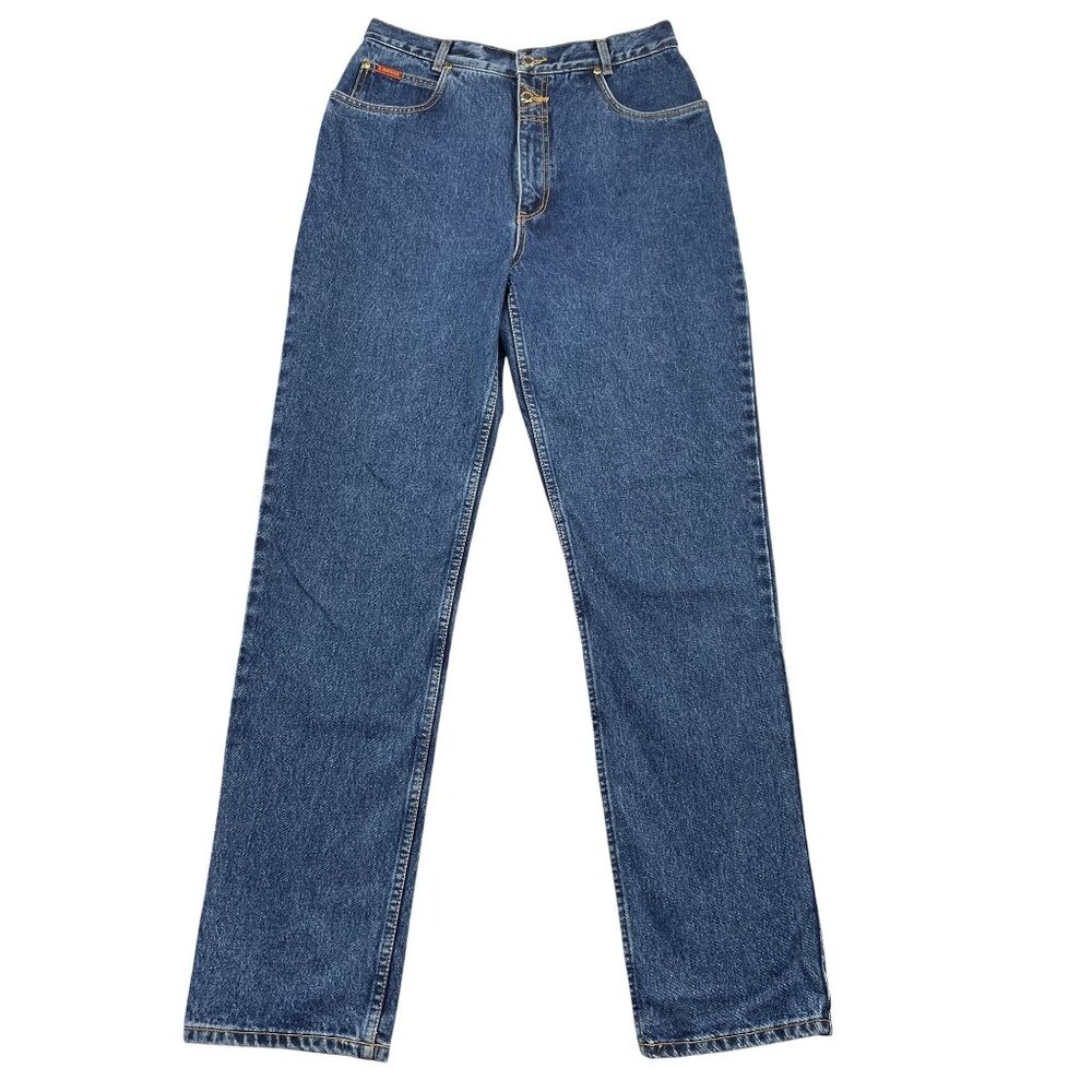 VTG Lawman Jeans Womens 13 / 14 Blue Button Fly Western Cowgirl Denim‎ Bareback